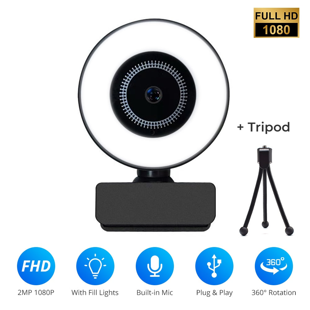 Webcam 4K 1080p Full HD für PC Computer Laptop USB Webcamera mit Mikrofon für Live Videoanrufe Konferenzarbeit