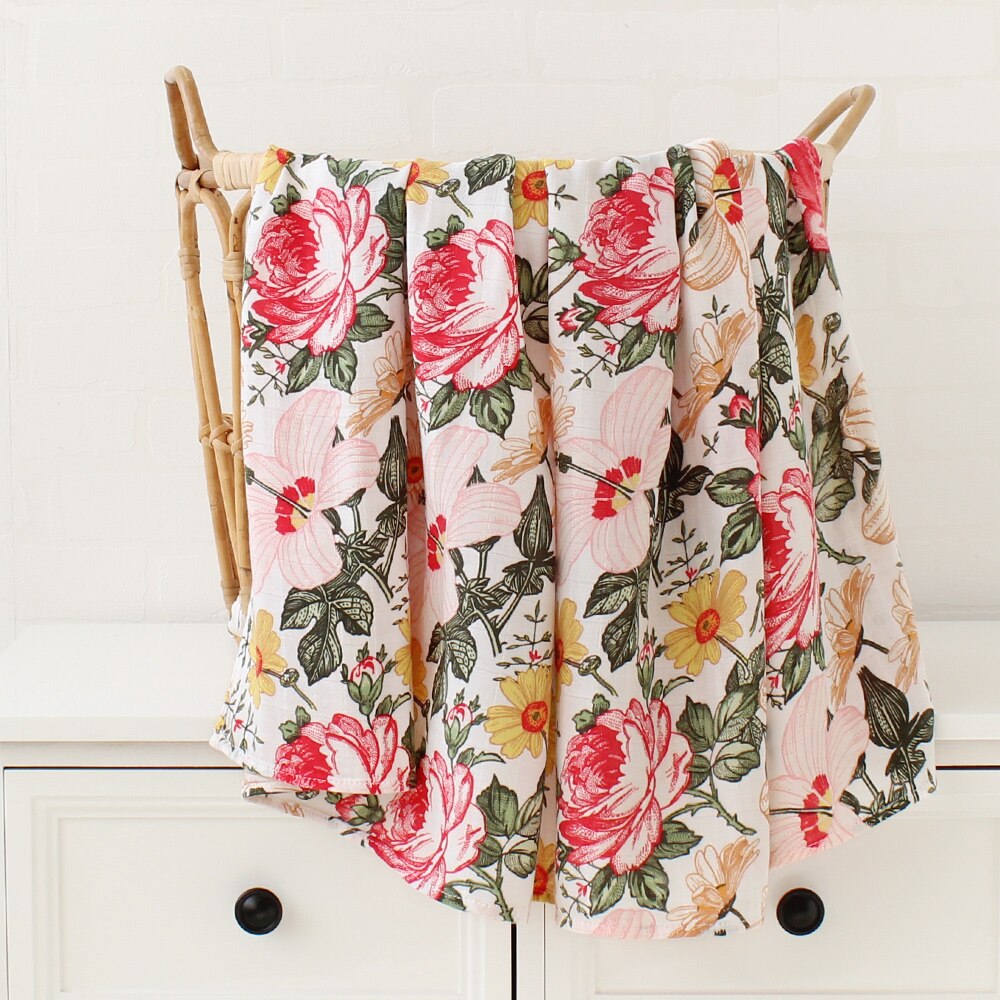 120x120cm 70% Bambus + 30% Baumwolle Babydecken für Neugeborene,  Wickeldecke für Baby