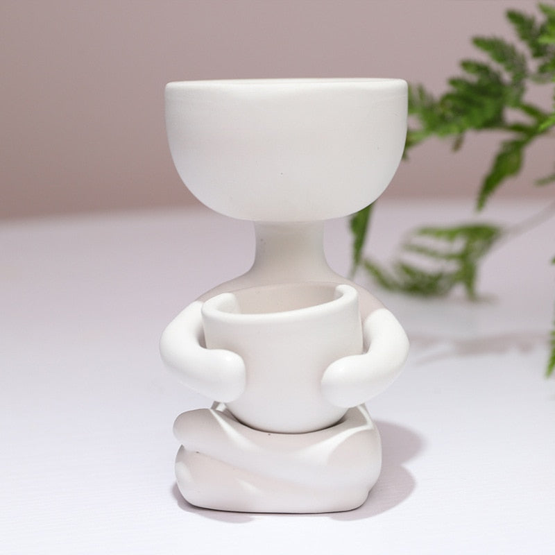 Personalisierter Keramik-Blumentopf, Handgefertigte Handwerkvase für Heimdekoration