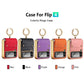 Vietao Z Flip3 Flip4 Beschichtung PC Ringhalter Orange Leder Handytasche für Samsung Galaxy Z Flip 4 3 Zflip4 Hülle