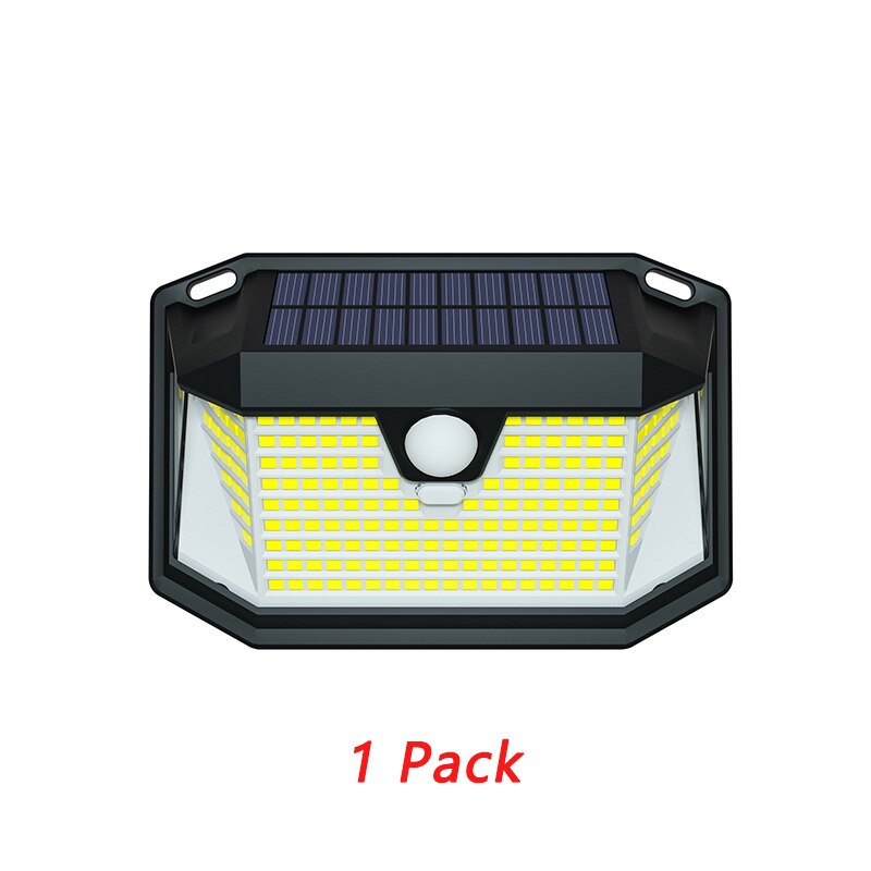 202 Leds Solar Wandleuchte Human Sensing Licht im Freien Wateproof IP65 Garten Lampe für Veranda Hinterhof Korridor Garten Hof