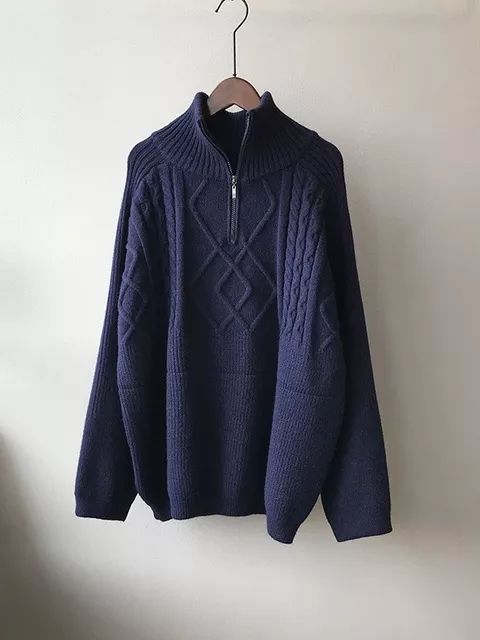 Überdimensionierter gestrickter Wolle Pullover für Frauen / dick warm gestrickter Pullover / Rollkragen solide Langarm