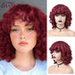 Afro Kinky Curly Synthetische Perücke Lila Perücke Curly Perruque Bob Synthétique, Kurze Perücken Für Schwarze Frauen, 3/4 Halbperücke Hitzebeständig