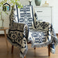 Sofa-Überwurfdecke im europäischen Stil, Baumwollfaden, gestrickte Decke mit Quastengeometrie