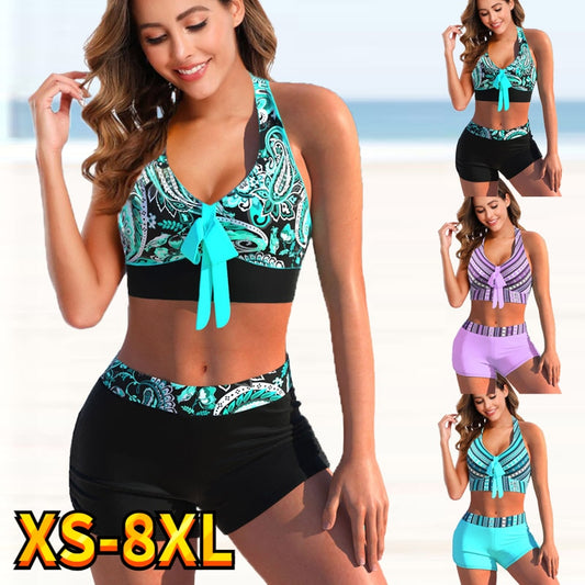 2023 neue Hohe Taille Sexy Badeanzug für Damen, zwei Stücke set Print Push Up Bademode