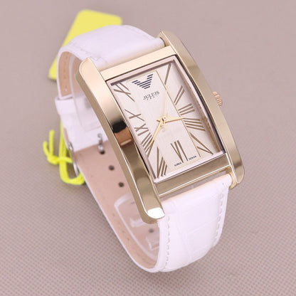 Klassische Frauen & Männer Luxus Armbanduhr aus Leder