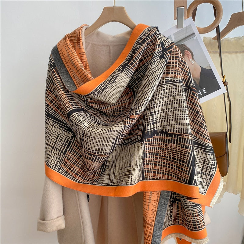 Damen  Winter Kaschmirschal Design, Warme Pashmina Decke