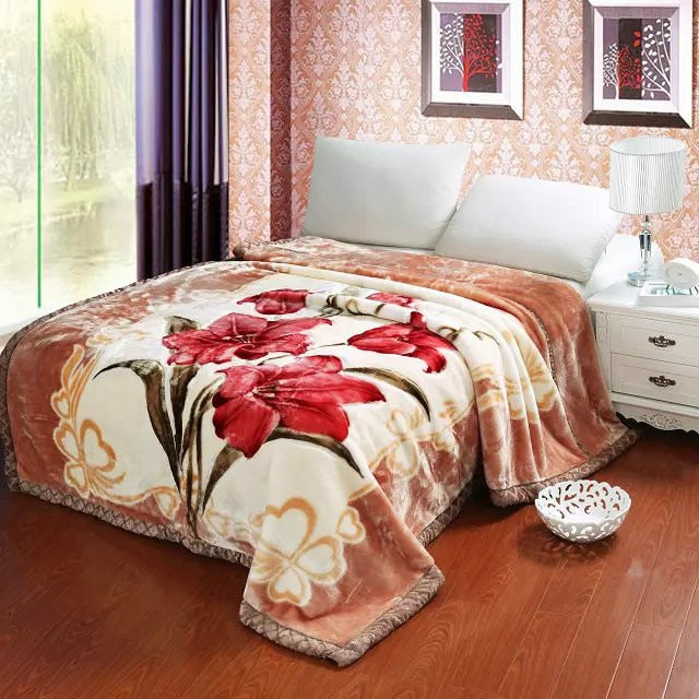 2–6 Kilogramm dicke, warme, flauschige, superweiche Rascheldecken, doppellagige Winter-Nerzdecke, fette Quilts, einzelne Decke in doppelter Größe