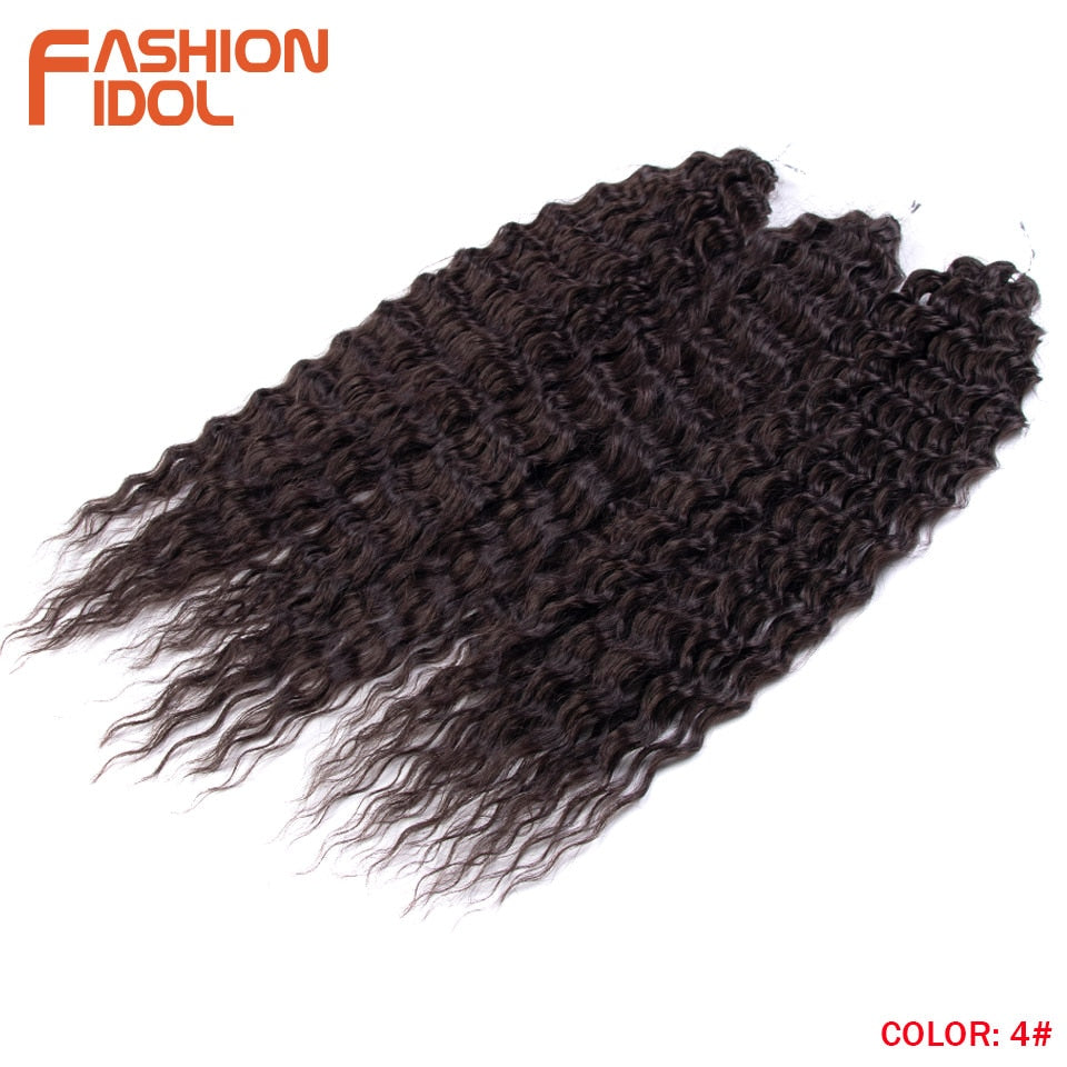 Ariel Curl Hair Wasserwelle Twist Crochet Hair Synthetic Braid Hair Ombre Blonde Pink 22 Inch Deep Wave Braiding Hair Extension