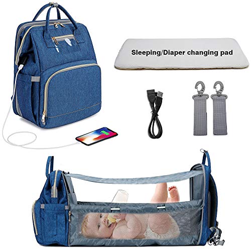 2022 Wickelrücksack, Wickeltasche Multifunktions Große Kapazität, Baby Ruecksack, Wickeltasche Organizer Tasche