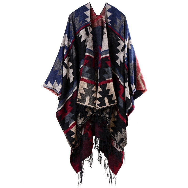 Nachahmung Kaschmir Damen, Schal Winter Warme Schal Wrap Bequeme Weibliche Gestrickte Dicke Decke