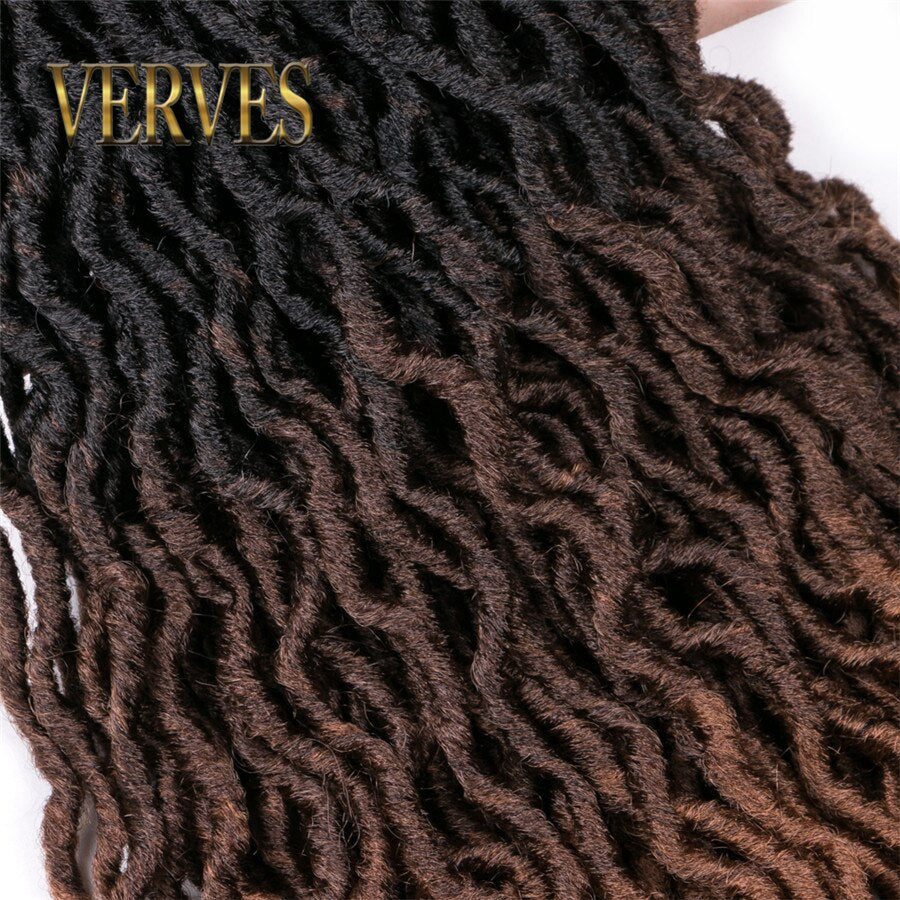 VERVES Synthetische Crochet Braids Faux Locs Curly 20 Zoll 24 Roots/Pcs,Afro Locs Twist Ombre Flechten Haarverlängerungen Burgund