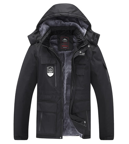 Winter Herren Fleece Jacke, Wasserdichte dicke warme  große Größe 7XL 8XL