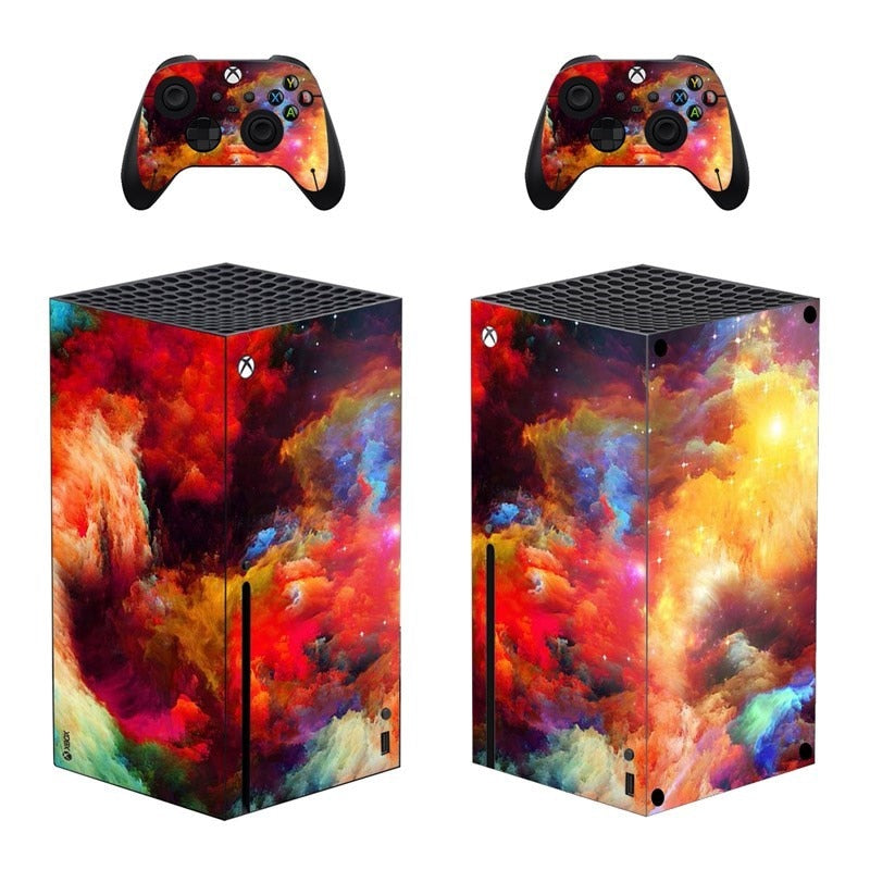 Aufkleber für Xbox Series X, Skin Cover für Xbox Series X, Konsole und 2 Controller