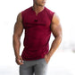 Kompression ärmelloses Herren Tanktop Trainingsweste mit V-Ausschnitt