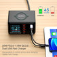 100 W Multi-USB-Drahtloses Ladegerät, HUB Schnellladung 3 Typ C PD Schnellladegerät