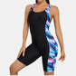 Einteiliger Damen-Pro-Sport-Badeanzug, Boyleg, knielang, Sport-Badeanzug