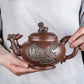 Große Kapazität handgefertigte Teekannen Yixing Lila Ton, Exquisite, handgefertigte, berühmte, chinesische Yixing-Teekanne und Tassen-Set