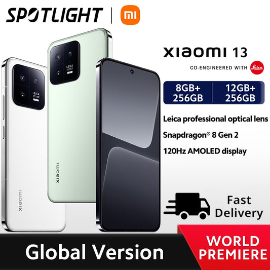 [Weltpremiere] Globale Version Xiaomi 13, 5G 50MP Leica Kamera Snapdragon 8 Gen 2 120Hz AMOLED Display, 2 SIM-Karten