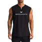Kompression ärmelloses Herren Tanktop Trainingsweste mit V-Ausschnitt