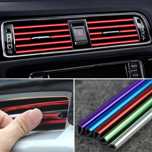 10PCS 20cm Auto Klimaanlage Outlet Dekorative Luftauslass-Dekorstreifen, Auto Tür Kante ecke Schutz