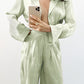 Frühling / Sommer Vintage 2-teiliges Top und Hohe Set, Weiblich Elegante Anzüge