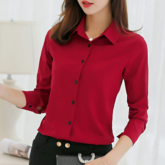 Damen Button Up langarm Hemd