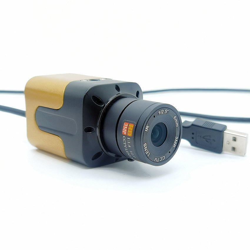 4MP, 720P, 1080P USB Kamera 6mm Objektiv, Mini PC Webcam aus Metall, Mini Box USB Kamera