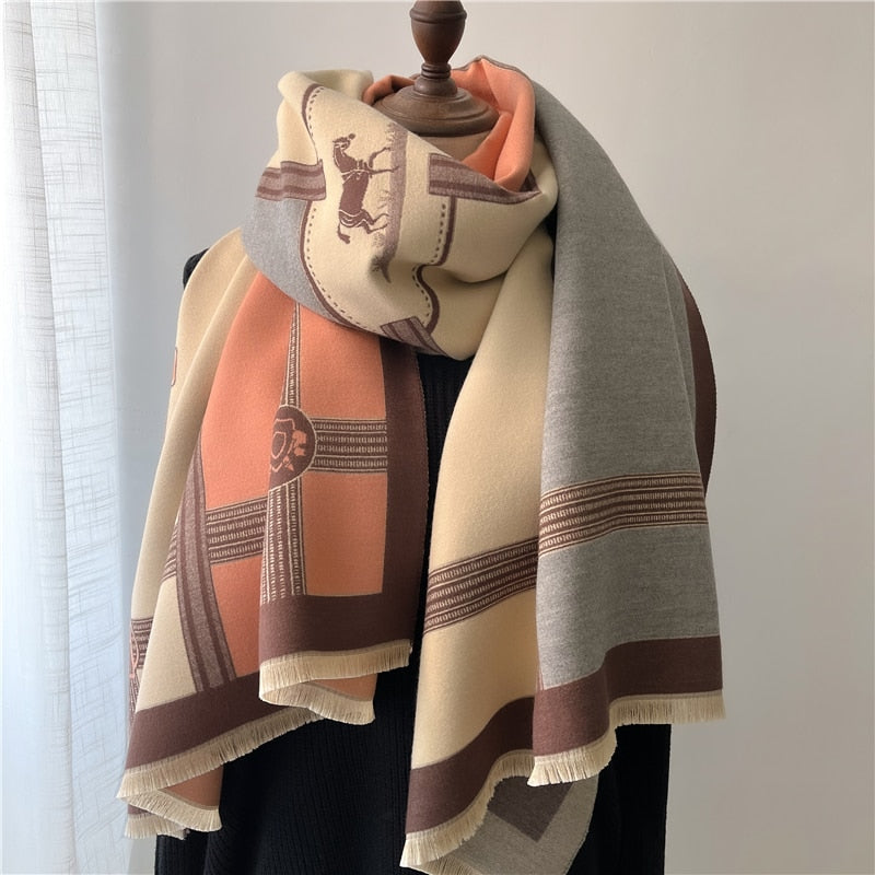 Damen  Winter Kaschmirschal Design, Warme Pashmina Decke