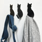 2pcs selbstklebende Wandhaken Katze Muster, Kleiderbügel für Bad / Küche