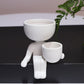 Personalisierter Keramik-Blumentopf, Handgefertigte Handwerkvase für Heimdekoration