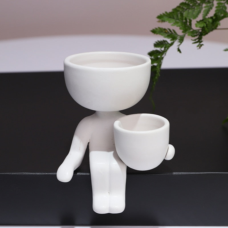 Personalisierter Keramik-Blumentopf, Handgefertigte Handwerkvase für Heimdekoration