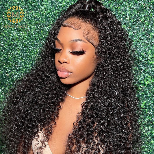 Kinky Curly Perücke Lockiges Echthaar Perücken