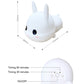 Kaninchen LED-Nachtlicht mit Berührungssensor, Fernbedienung Bunte dimmbare Timer, wiederaufladbare Silikon-Häschen-Lampe für Kinder Baby-Geschenk