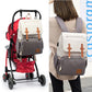 Windeltasche Mama Papa Rucksack Kinderwagen Tasche Wasserdichte Oxford Handtasche Stillwindel Kits Mutterschaftstasche USB Wärmer Halter