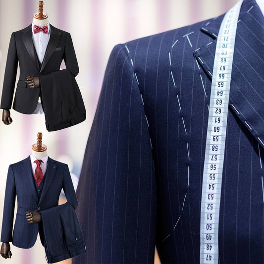 Privater maßgeschneiderter High-End-Anzug, Business- und Hochzeitsanzug, 100 % Schurwoll