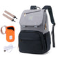 Windeltasche Mama Papa Rucksack Kinderwagen Tasche Wasserdichte Oxford Handtasche Stillwindel Kits Mutterschaftstasche USB Wärmer Halter