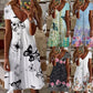 2023 Sommer Damen Mini Kleid mit V-ausschnitt, Kurzarm Kleid mit Sexy Blumen Druck