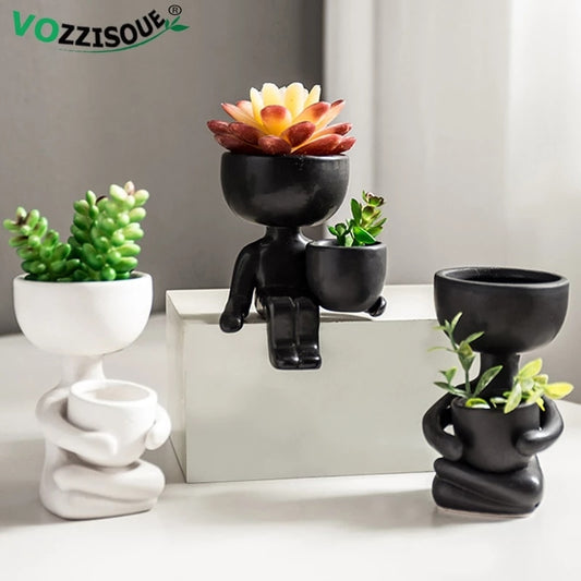 Personalisierter Keramik-Blumentopf, Handgefertigte Handwerkvase für Heimdekoration