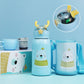 500 ml Cartoon Smart Temperaturanzeige, Thermosbecher Tragbare Pressstroh Stil Wasserflasche, Hält 24 Stunden warm und kalt für Babys