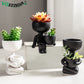 Personalisierter Keramik-Blumentopf, Handgefertigte Handwerkvase für Heimdekoration