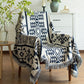 Sofa-Überwurfdecke im europäischen Stil, Baumwollfaden, gestrickte Decke mit Quastengeometrie