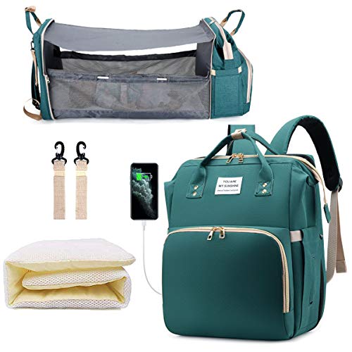2022 Wickelrücksack, Wickeltasche Multifunktions Große Kapazität, Baby Ruecksack, Wickeltasche Organizer Tasche