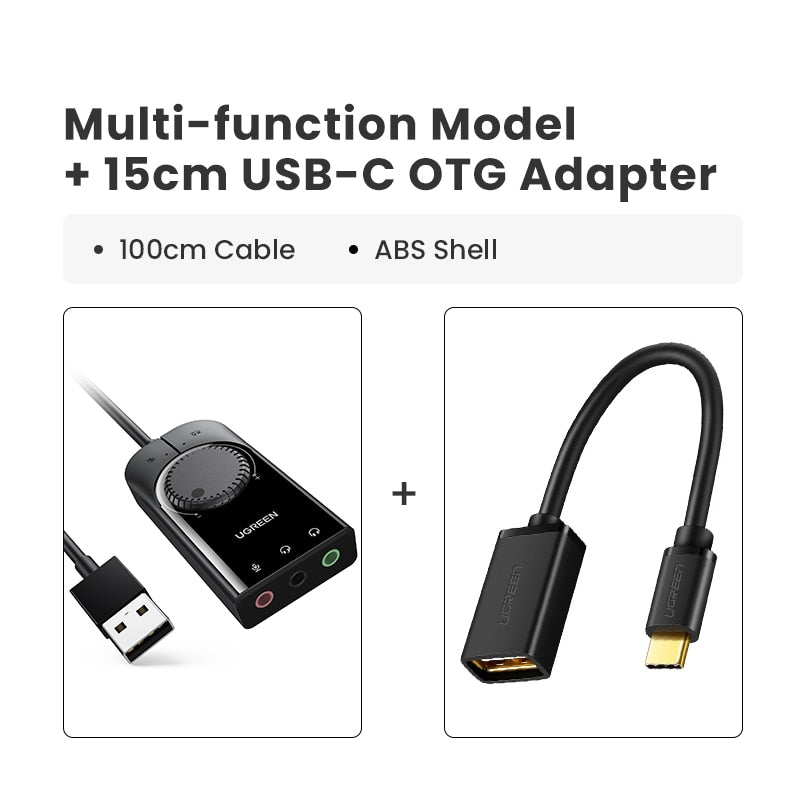 Soundkarte USB Audio Interface Externes 3,5 mm Mikrofon Audio, Adapter Soundkarte für PC Laptop PS4, PS5