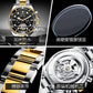 Herren Edelstahl Mechanische Uhr, Automatikuhr Luxus Wasserdichte Sport Herrenuhr