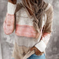 Damen Fitshinling Bohemian Kapuzenpullover, Gestreift Hoodie Entspannt Sweatshirt mit Kapuze