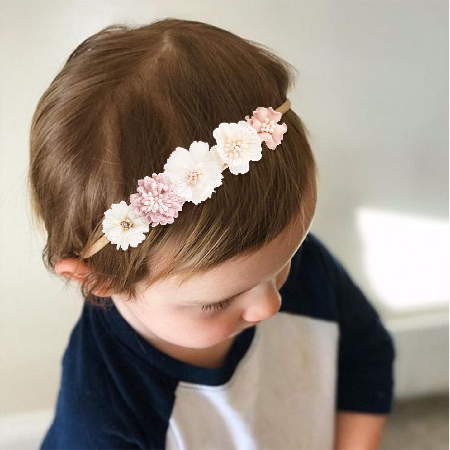 Baby Mädchen Stirnband Nettes Baby elastisches Haarband Neugeborenen Kopf Blume, Kleinkind Stirnband, Kopfbedeckung Kinder Zubehör