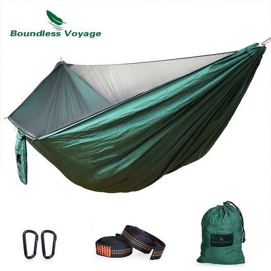 Boundless Voyage Camping-Hängematte mit Baumgurten, Karabiner Outdoor Hängebett Schaukel