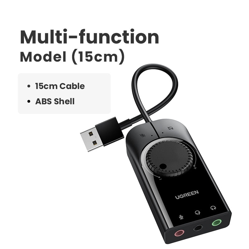 Soundkarte USB Audio Interface Externes 3,5 mm Mikrofon Audio, Adapter Soundkarte für PC Laptop PS4, PS5