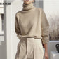 Kaschmir eleganter Rollkragen Damen Pullover weich gestrickt